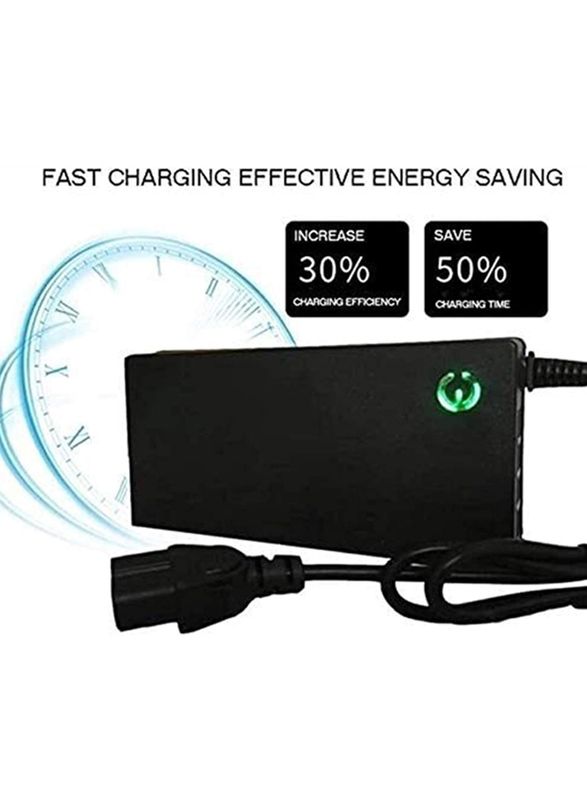 42V 2A Electric Bike Scooter Battery Charger 24V/36V/48V/29.4V/42V/54.6 Lithium Battery Pack Power Cable, Black