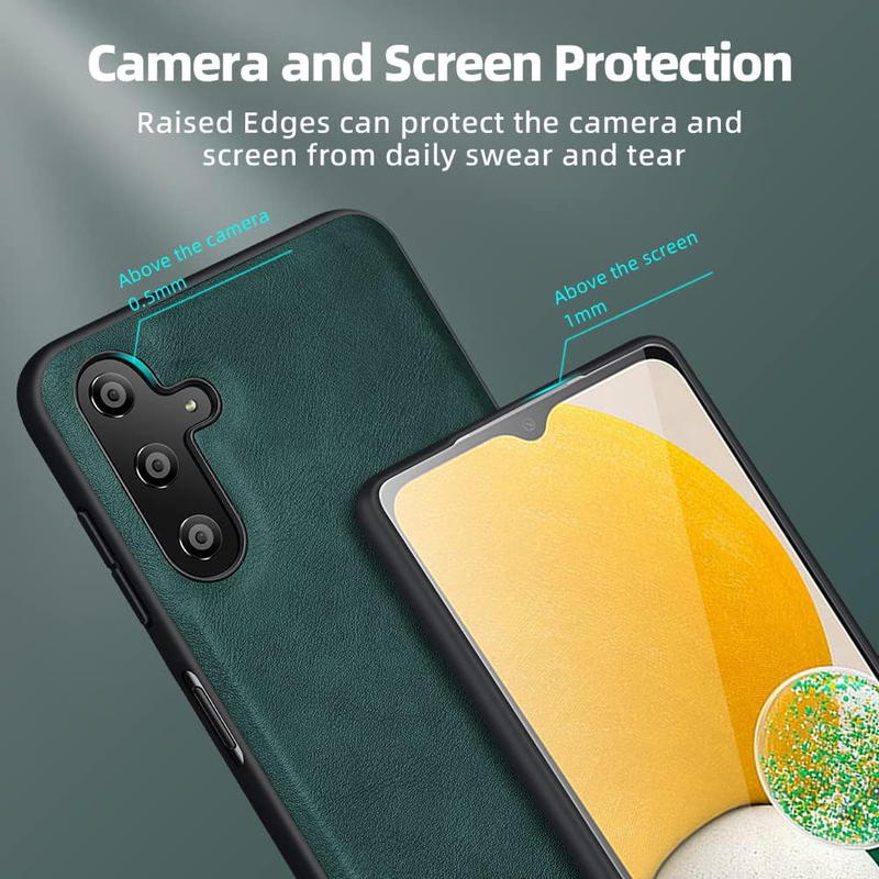 X-Level Samsung Galaxy A13 5G Case Ultra-Thin Slim Premium PU Leather Elegant Soft TPU Bumper Shockproof Protective Mobile Phone Case Cover, Green