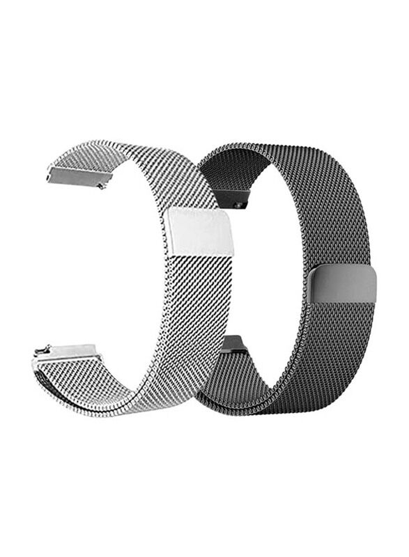 

Amirite 20MM Stainless Steel Magnetic Milanese Loop Bands/Straps for Amazfit GTS 2 Mini, Amazfit Bip/Bip U/Pro/Lite, Bip S, Amazfit GTS/2/2e/GTR, Sams