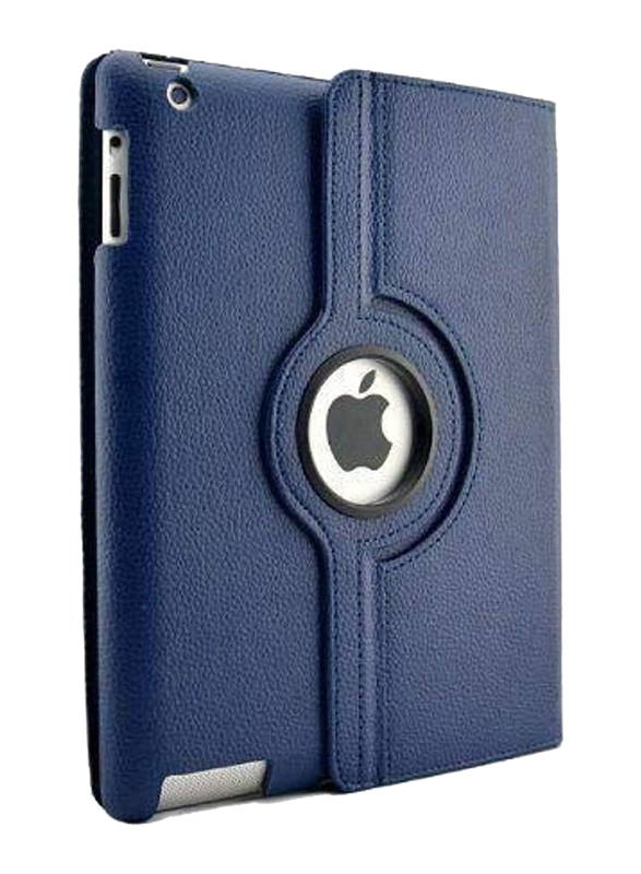 Apple iPad 2 3 4 Leather 360 Degree Rotating Stand Tablet Phone Flip Case Cover, Blue