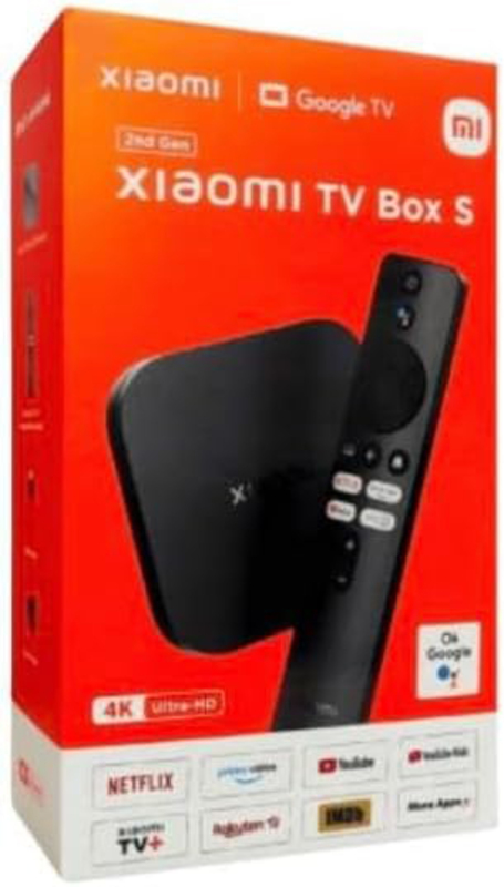 Xiaomi Mi Box S 2nd Gen 4K Ultra HD Streaming Media Player with Dual Band Connectivity, Black