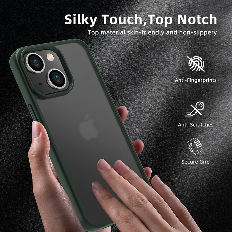 X-Level Apple iPhone 14 TPU Shockproof Matte Finish Mobile Phone Case Cover, Green