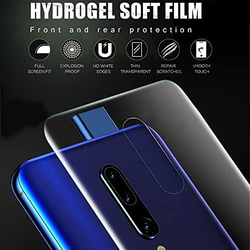 OnePlus 7T/6/6T Pro 30D Full Cover Hydro Back Film Protective Soft Film Not Glass Screen Protectors, Clear