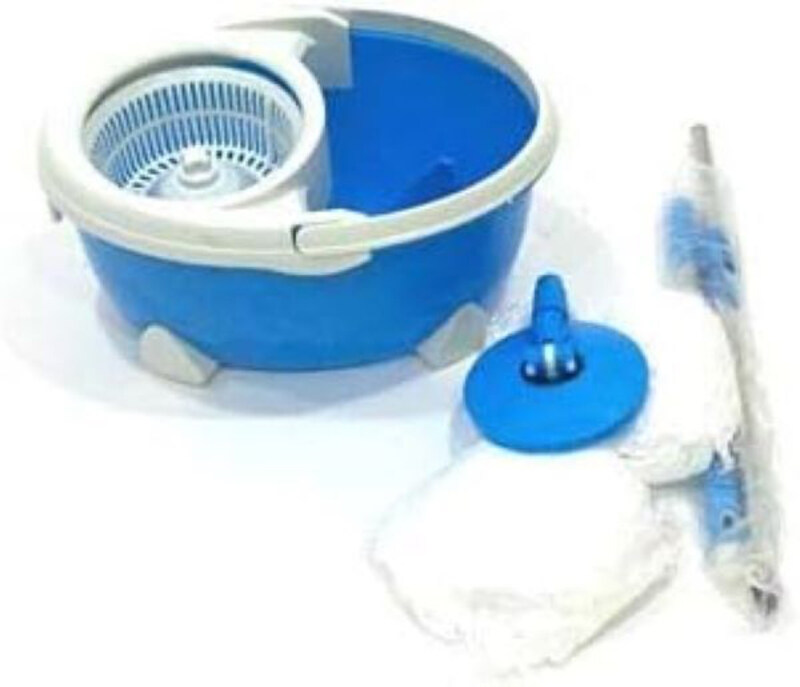 

Generic Flexy Easy Wring Magic Cleaning 360 Spin Mop Set, White/Blue