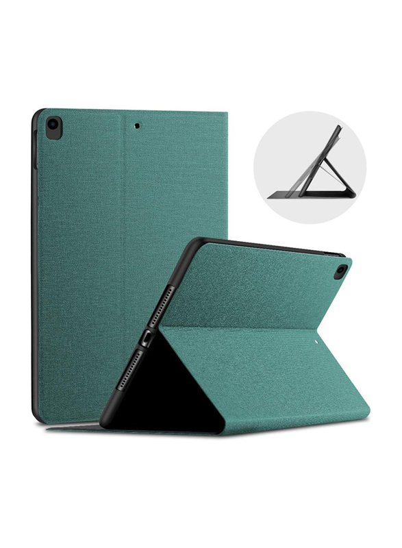 X-Level Apple iPad 8th Gen/7th Gen TPU Slim Fit Thin Soft Protective Lightweight Stand Flip Mobile Phone Case Cover, Green