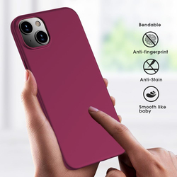 X-Level Apple iPhone 15 Lightweight Anti-Scratch Slim Fit Ultra-Thin Guardian Series Back Mobile Phone Case Cover Grip, Wine red