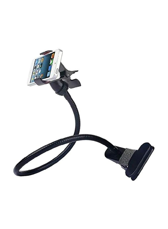 Universal Flexible Clamp Desktop Bed Bracket Mobile Phone Car Holder Mount, Black