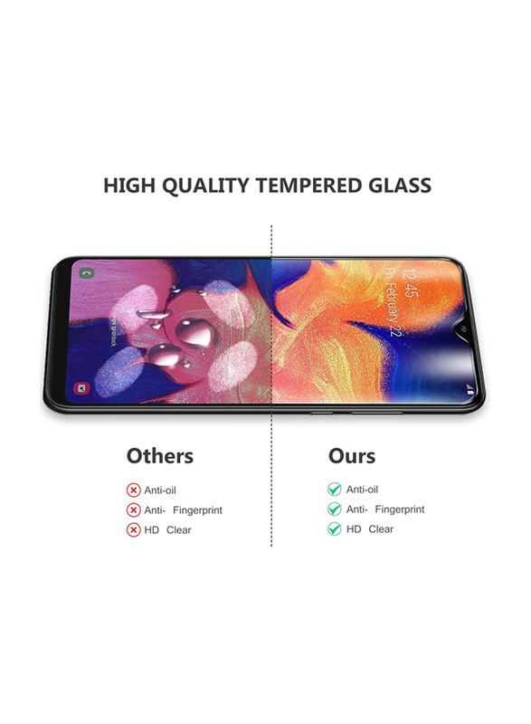 ELTD Samsung Galaxy A10 Anti-Scratch Full Coverage Tempered Glass Screen Protectors, Clear