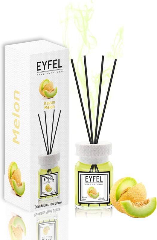 

Eyfel Sweet Melon Reed Diffuser Set 120ML Fragrance with Elegant Design and Long-Lasting Oil Diffuser Sticks for Bathrooms, Living Spaces, Offices, Shops &