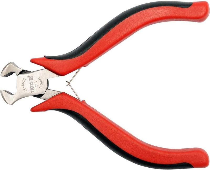 Yato 4.5-inch End Cutting Mini Plier, YT-6615, Red/Black