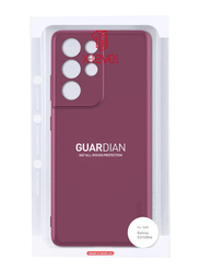 X-Level Samsung Galaxy S21 Ultra Slim Fit Soft TPU Super Ultra-Thin Guardian Series Light Protective Matte Finish Coating Mobile Phone Case Cover, Wine Red