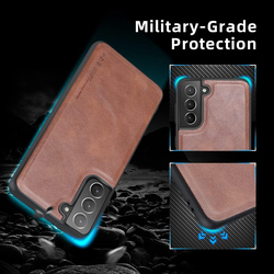 X-Level Samsung Galaxy S21 5G 6.2-Inch Anti-Scratch Shockproof Protective Mobile Phone Case Cover, Brown