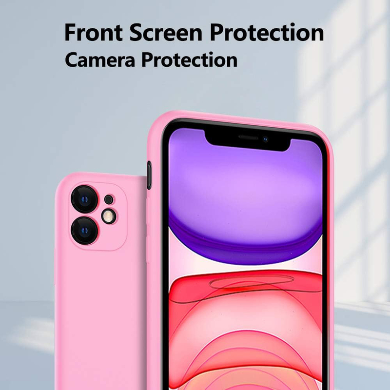 X-Level Apple iPhone 11 Silicone Anti-Scratch Microfiber Lining Cushion Mobile Phone Case Cover, Pink