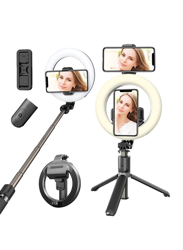 

Generic Universal Tripod Bluetooth Selfie Stick, Black