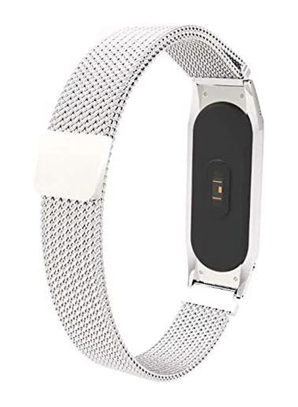 

Generic Replacement Bracelet Stainless Steel Milanese Loop Magnet Strap for Xiaomi Mi Band 3, Silver