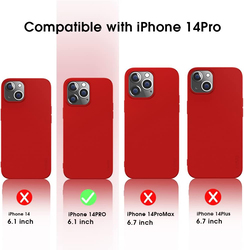 X-Level Apple iPhone 14 Pro 6.1-Inch 2022 Slim Fit Ultra-Thin Soft TPU Matte Finish Coating Guardian Series Back Case Cover, Red