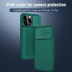 Nillkin Apple iPhone 13 Pro 6.1-Inch Cam Shield Pro Slim Hard PC Camera Protective Anti-Scratch Mobile Phone Case Cover, Green