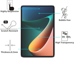 Xiaomi Pad 5/5 Pro 11-inch 9H 2.5D Explosion-Proof Film Tempered Glass Tablet PC Screen Protection, 2 Pieces, Clear