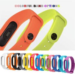 Veryfit TPE Flexible Colourful Gadget Replacement IP67 Band for Xiaomi Mi 2, 12 Pieces, Multicolour