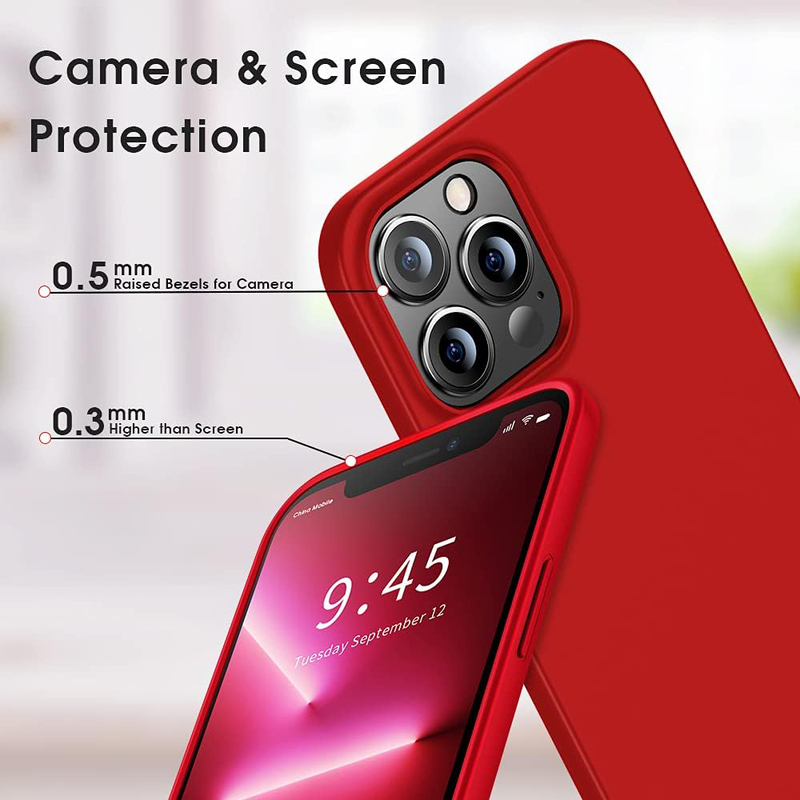 X-Level Apple iPhone 13 Pro 2021 Ultra-Thin Guardian Series Soft TPU Matte Finish Coating Mobile Phone Case Cover, Red