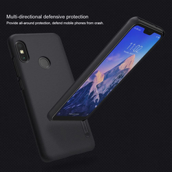 Nillkin Xiaomi Mi A2 Lite Super Frosted Shield Hard Case Anti-Fingerprint Protective Case Cover with Kickstand, Black