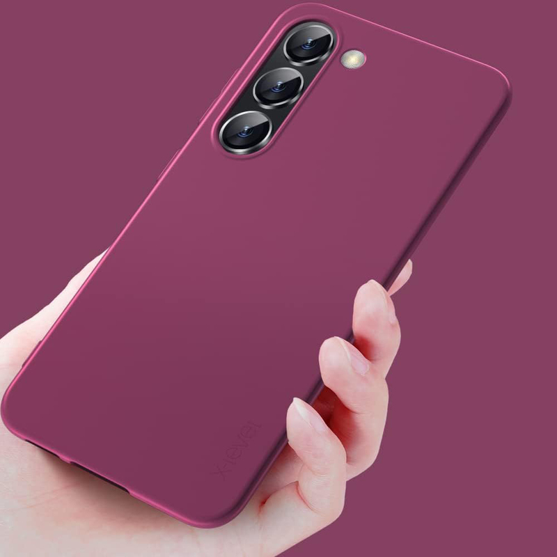 X-Level Samsung Galaxy S23+ Slim Fit Soft TPU Super Thin Guardian Series Light Protective Matte Finish Coating Mobile Phone Case Cover, Wine Red