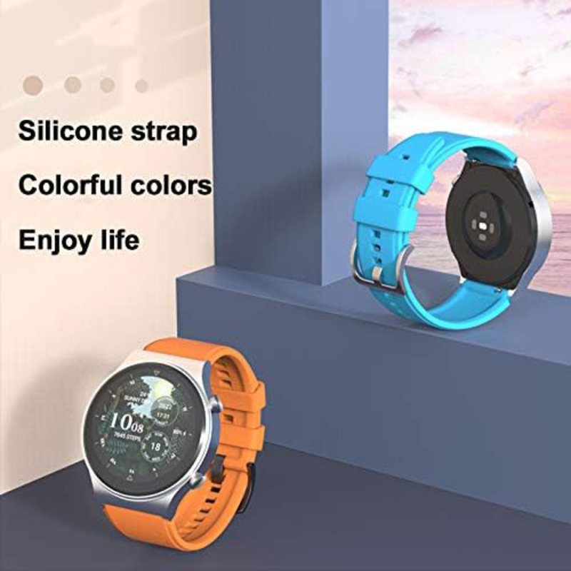 Silicone Strap Adjustable Replacement Watch Band for Huawei Watch Gt2 Pro, Blue