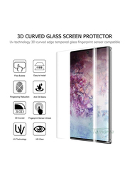 Hunch Samsung Galaxy Note 10 Pro UV Glass Full 3D Curved Edge 0.2mm Fingerprint Sensor Tempered Glass Screen Protector, Clear