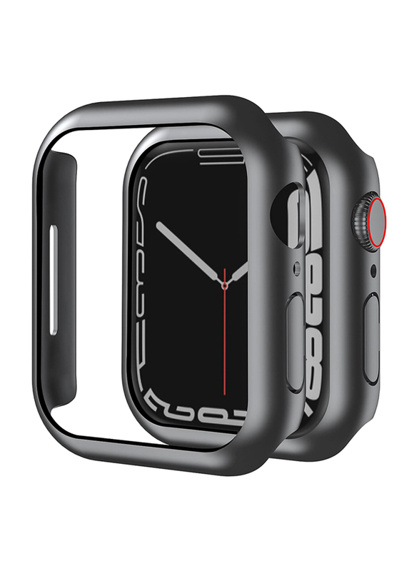 Edge Bumper Case for Apple Watch 41mm, 2 Pieces, Clear/Black