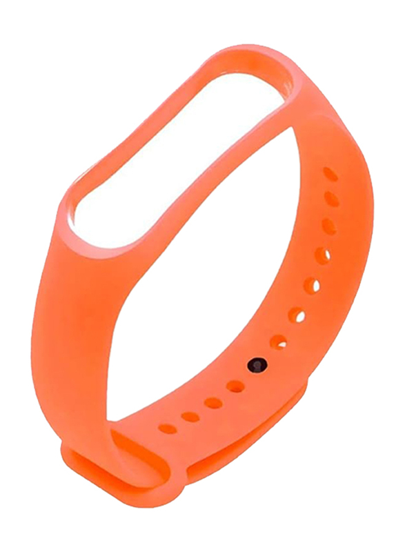 Premium Silicone Fitness Tracker Bracelet Wrist Strap Band For Xiaomi Mi Band 4/Mi Band 3, Orange