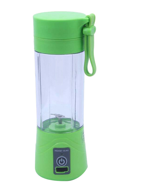 

Generic 380ml Portable Single Serve USB Rechargeable Juicer, Green/Clear