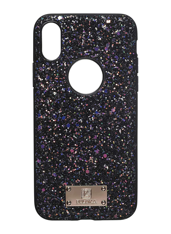 Puloka Apple iPhone X Glitter Back Mobile Phone Case Cover, Multicolour