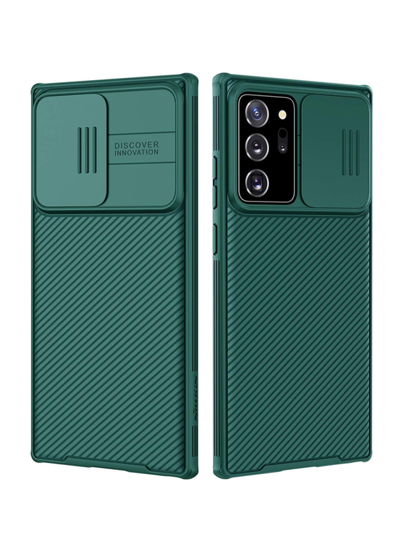 Nillkin Samsung Galaxy Note 20 Ultra 6.9 inch 2020 Mobile Phone Case Cover with Slide Camera Cover, Midnight Green