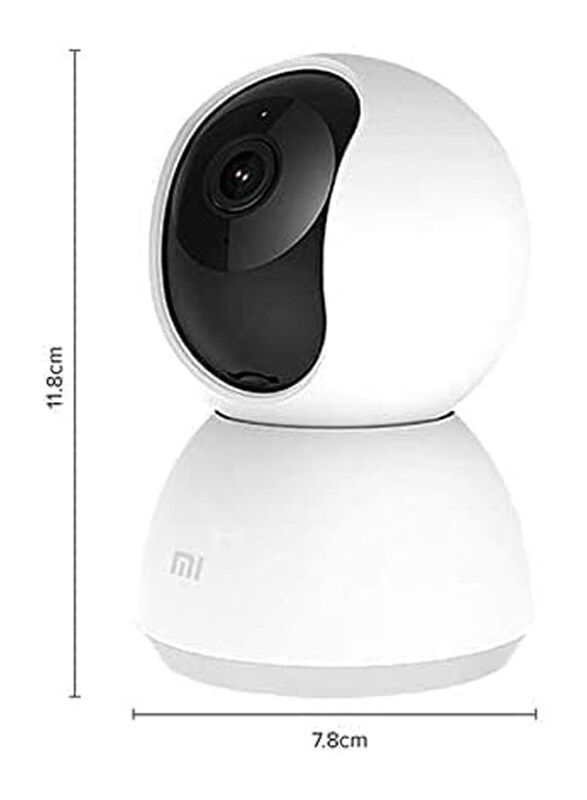 Xiaomi MI 1080P Smart Home Wireless Surveillance Camera with WiFi IP, Baby Monitor, HD Night Vision, Pan Tilt & 2-Way Audio, White