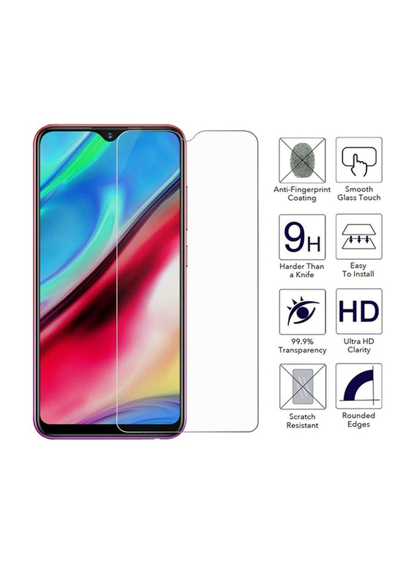 Samsung Galaxy A50 9H Hardness Anti Scratch Tempered Glass Screen Protector, Clear