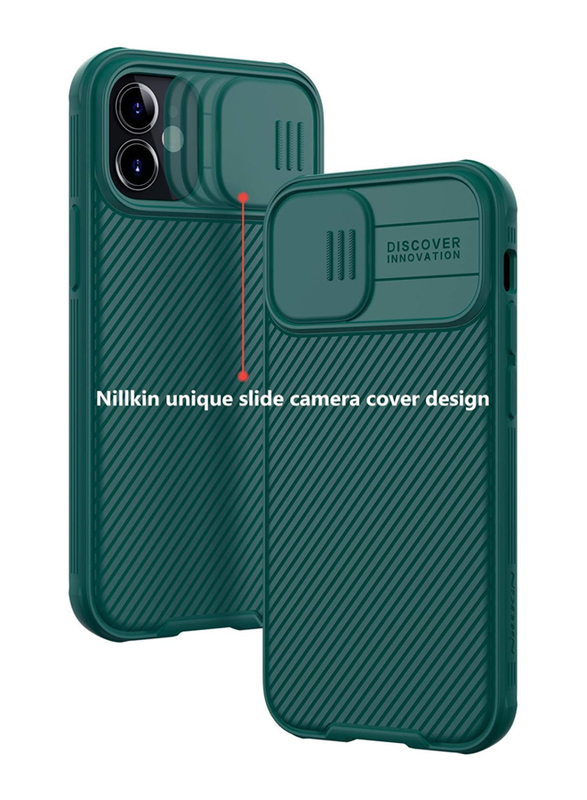 Nillkin Apple iPhone 12 Mini 5.4 inch Upgrade CamShield Pro Slim Protective Mobile Phone Case Cover with Slide Camera Cover, Green