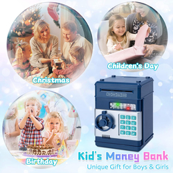 Refasy Electronic Piggy Banks Password Money Saving Box Gifts for Kids, Ages 11+