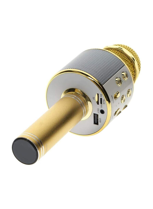 

Generic WS-858 Bluetooth Handheld Karaoke Microphone for Smart Phones, Gold