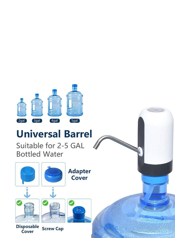 USB Charging Water Dispenser Pump, 4W, White