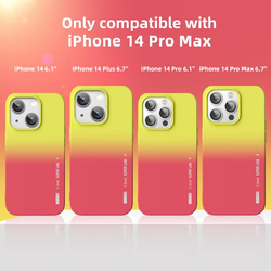 X-Level Apple iPhone 14 Pro Max Ultra-Thin Slim Shockproof Soft Gel Rubber Protective Light Back Mobile Phone Case Cover with Camera Protection Anti-Scratch Gradual Colour, Red