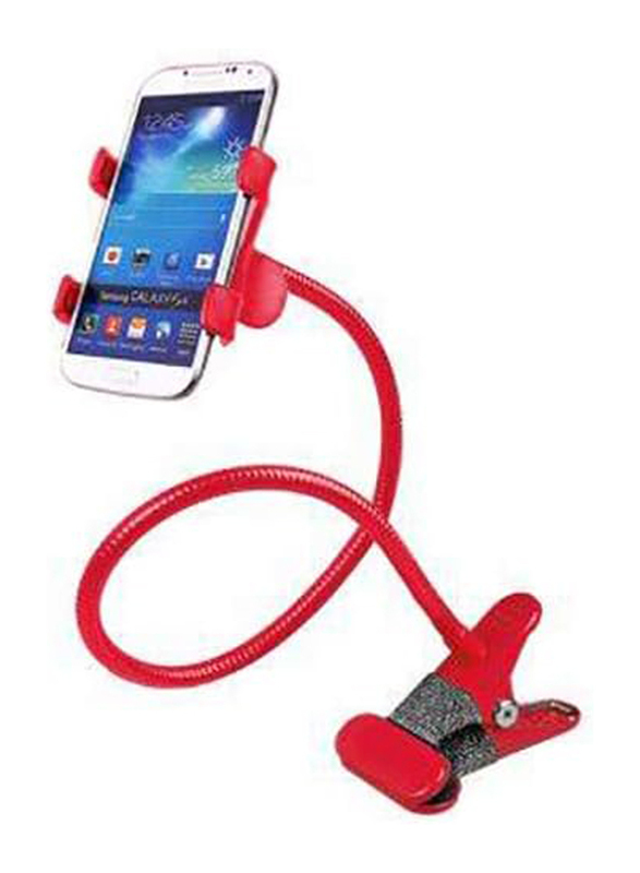 Universal 360 Degree Rotating Car Desktop Bed Lazy Bracket Stand Mount Mobile Holder, Red