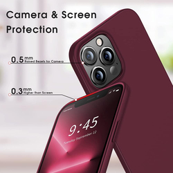 X-Level Apple iPhone 13 Pro Max 6.7-Inch 2021 Ultra-Thin Guardian Series Soft TPU Matte Finish Coating Mobile Phone Case Cover, Wine Red