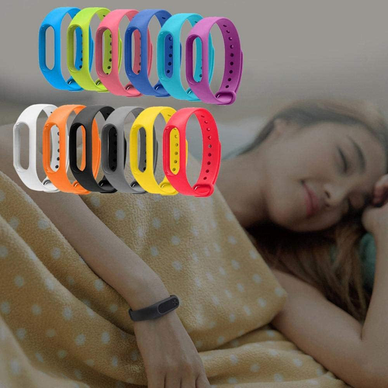 Veryfit TPE Flexible Colourful Gadget Replacement IP67 Band for Xiaomi Mi 2, 12 Pieces, Multicolour