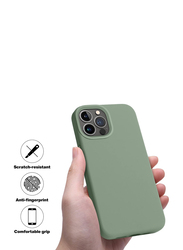 Otofly Apple iPhone 13 Pro Liquid Silicone Slim Protective Shockproof Mobile Phone Case Cover, Calke Green