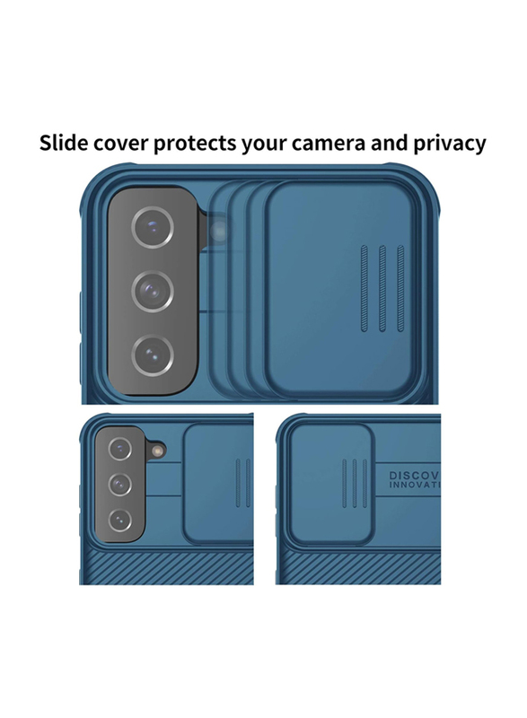 Nillkin Samsung Galaxy S21 6.2 inch CamShield Mobile Phone Case Cover with Slide Camera Cover, Blue