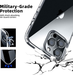 X-level Apple iPhone 14 Pro Max 6.7" 2022 Slim Thin Cover with Hard PC Back and Shock-Absorbing Soft Bumper Anti-Yellowing Military Grade Protection Mobile Phone Case Covers, Clear