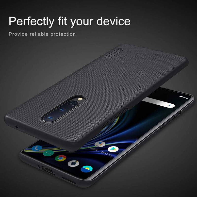 Nillkin OnePlus 8 Super Frosted Shield Hard Mobile Phone Case Cover, Black