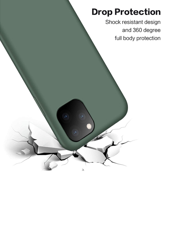 Apple iPhone 11 Pro 5.8 Inch Silicone Mobile Phone Case Cover, Pine Green