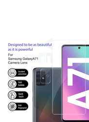 YEBF Samsung Galaxy A71 HD Clear Tempered Glass Screen Protector + Camera Lens Protectors 2 + 2 Pack, Clear