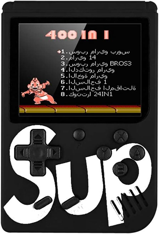 Sup 400-in-1 Retro Portable Mini Handheld Game Console, Black